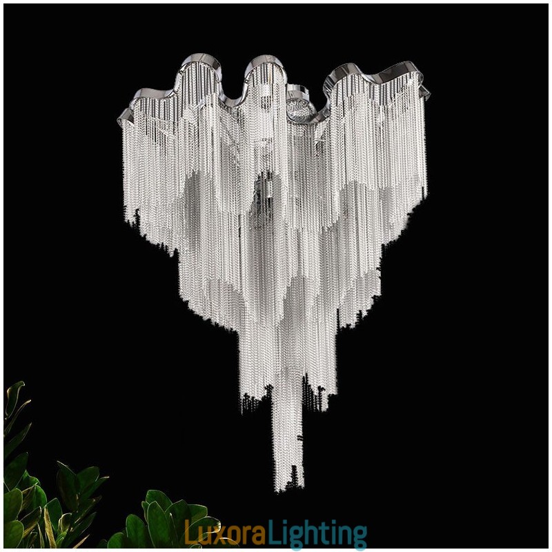 Designer Touch Decorative Tassels Chandelier Ceiling Light Silver Gold Colour