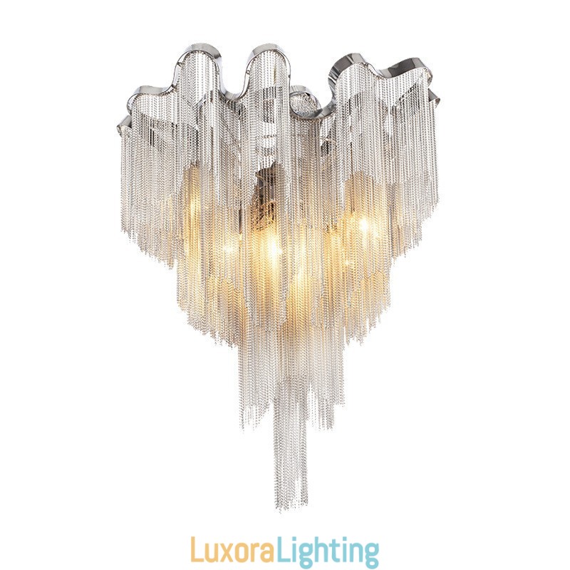 Designer Touch Decorative Tassels Chandelier Ceiling Light Silver Gold Colour