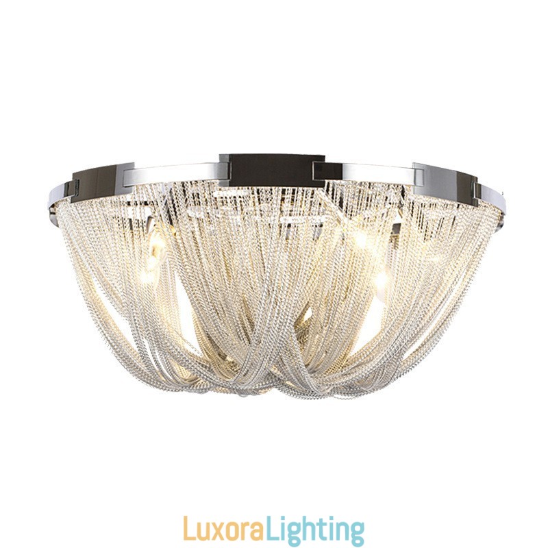 Designer Touch Decorative Tassels Chandelier Ceiling Light Silver Gold Colour