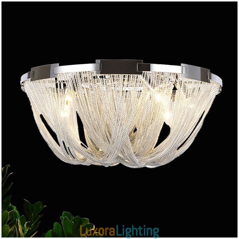 Designer Touch Decorative Tassels Chandelier Ceiling Light Silver Gold Colour