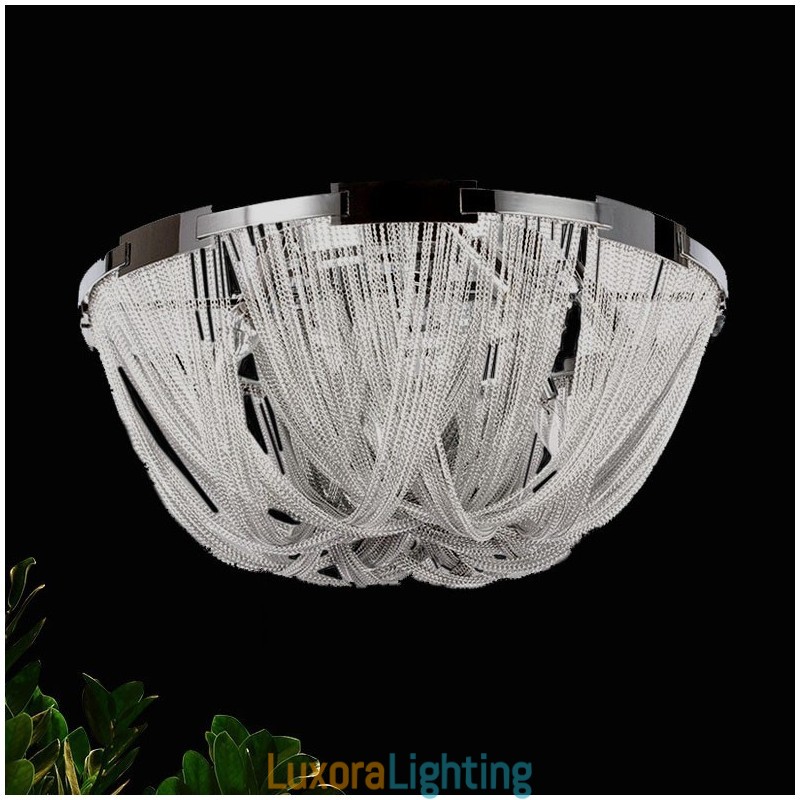 Designer Touch Decorative Tassels Chandelier Ceiling Light Silver Gold Colour
