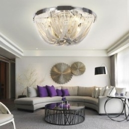 Designer Touch Decorative Tassels Chandelier Ceiling Light Silver Gold Colour