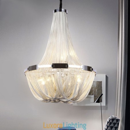 Designer Touch Decorative Tassels Chandelier Pendant Light Silver Gold Colour