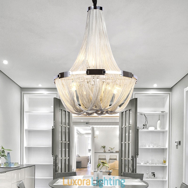 Designer Touch Decorative Tassels Chandelier Pendant Light Silver Gold Colour