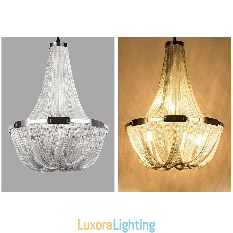 Designer Touch Decorative Tassels Chandelier Pendant Light Silver Gold Colour