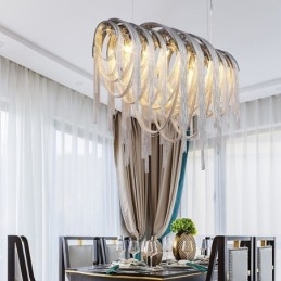 Designer Touch Decorative Tassels Chandelier Pendant Light Silver Gold Colour