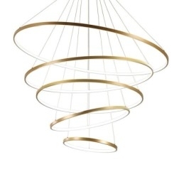 Designer Touch Decorative Large 4 Rings 5 Rings Black White Gold Pendant Light Modern Design