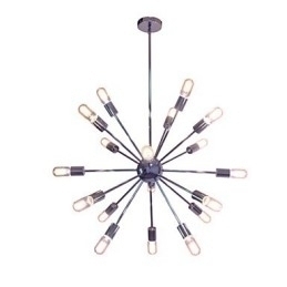 Designer Touch Decorative Chandelier Modern Globe Living Pendant Dining Shopping Store Night Metal Chrome