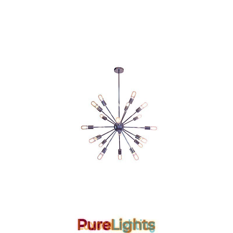 Designer Touch Decorative Chandelier Modern Globe Living Pendant Dining Shopping Store Night Metal Chrome