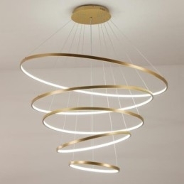 Designer Touch Decorative Large 4 Rings 5 Rings Black White Gold Pendant Light Modern Design