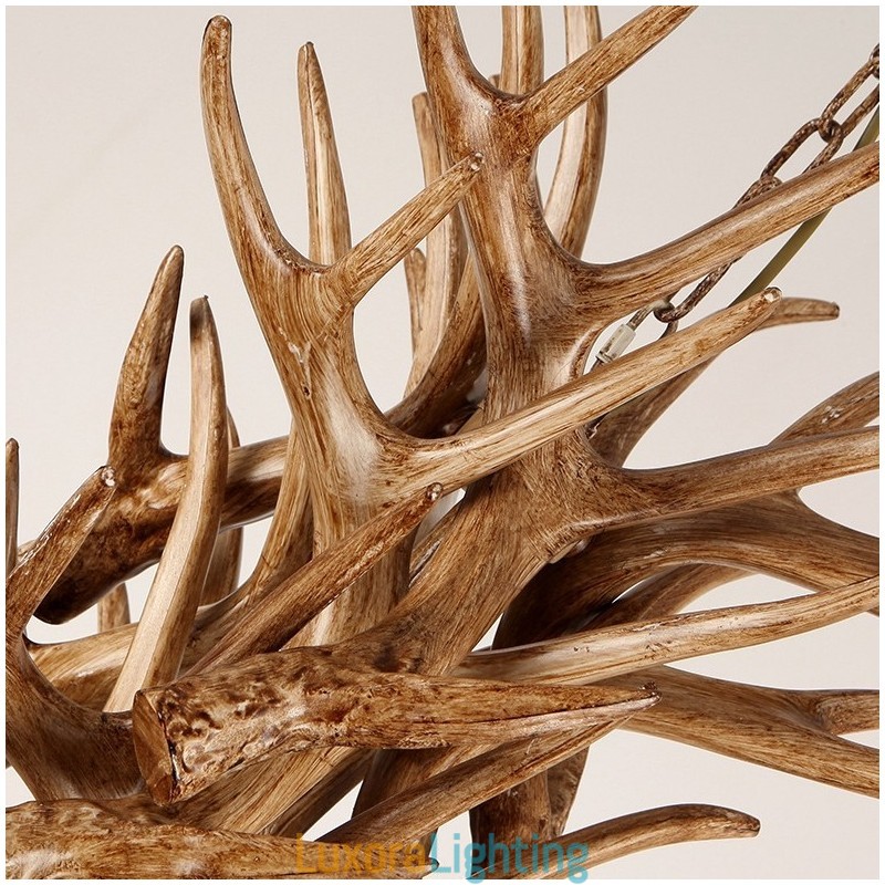 Designer Touch Decorative 4 Light Rustic Artistic Retro Antler Antique Chandelier