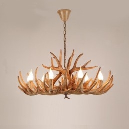 Designer Touch Decorative 9 Light Two Tiers Rustic Artistic Retro Antler Antique Chandelier