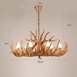 Designer Touch Decorative 9 Light Two Tiers Rustic Artistic Retro Antler Antique Chandelier