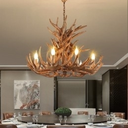 Designer Touch Decorative 9 Light 4 Tiers Rustic Artistic Retro Antler Antique Chandelier