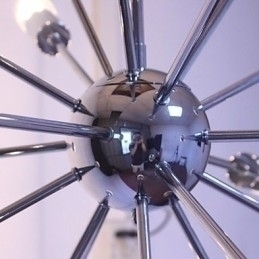 Designer Touch Decorative Chandelier Modern Globe Living Pendant Dining Shopping Store Night Metal Chrome