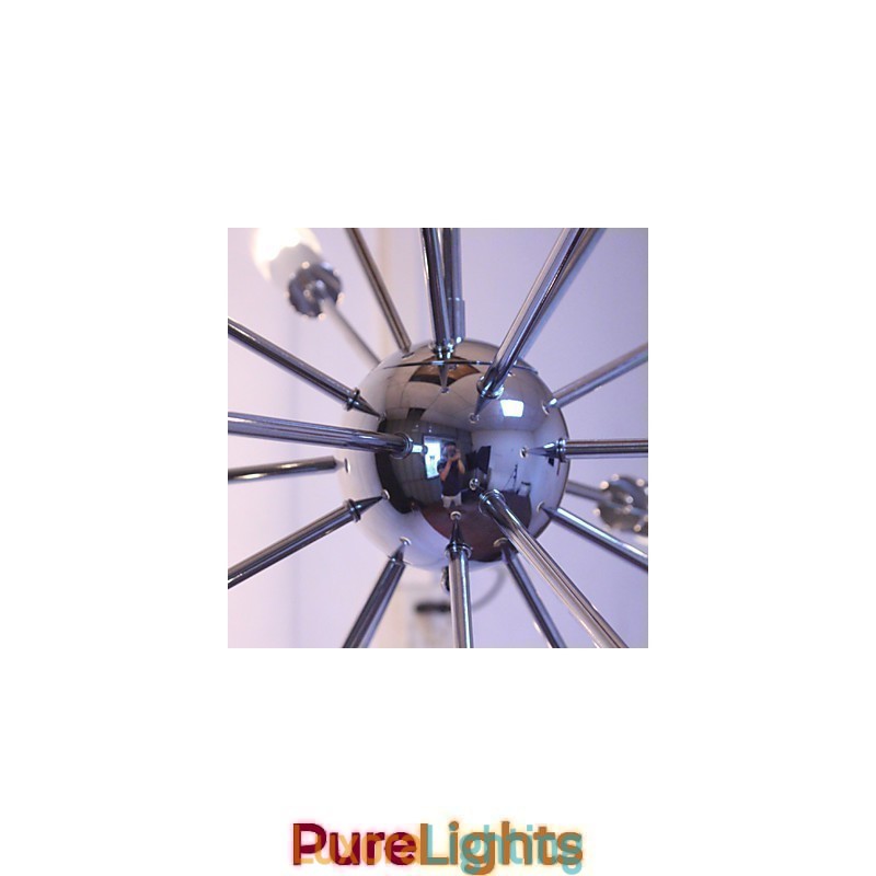 Designer Touch Decorative Chandelier Modern Globe Living Pendant Dining Shopping Store Night Metal Chrome