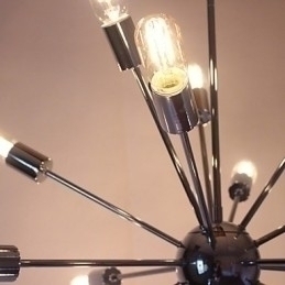 Designer Touch Decorative Chandelier Modern Globe Living Pendant Dining Shopping Store Night Metal Chrome