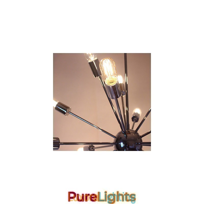 Designer Touch Decorative Chandelier Modern Globe Living Pendant Dining Shopping Store Night Metal Chrome