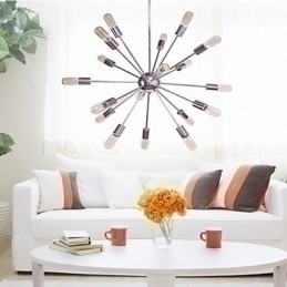 Designer Touch Decorative Chandelier Modern Globe Living Pendant Dining Shopping Store Night Metal Chrome