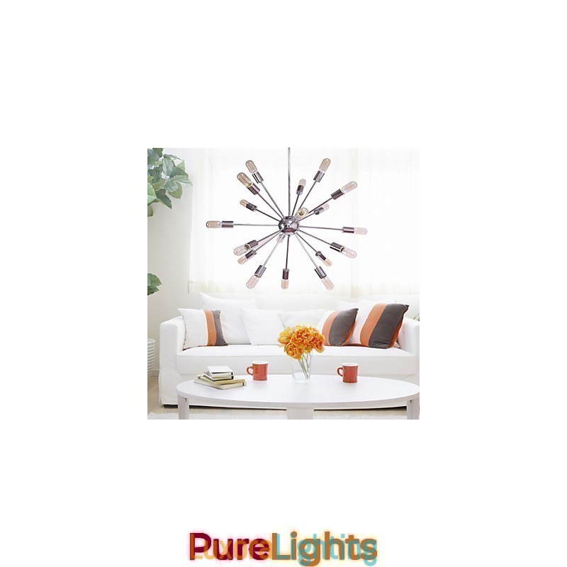 Designer Touch Decorative Chandelier Modern Globe Living Pendant Dining Shopping Store Night Metal Chrome