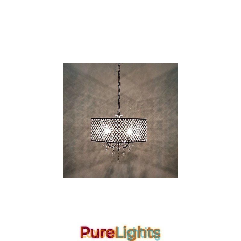 Designer Touch Decorative Traditional Classic Crystal Painting Metal Chandelier