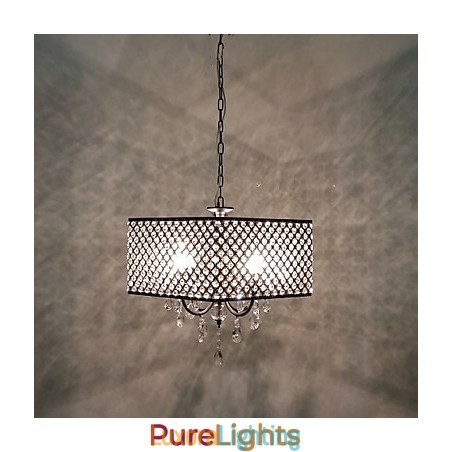 Designer Touch Decorative Traditional Classic Crystal Painting Metal Chandelier