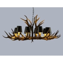 Designer Touch Decorative Retro Antler Antique Chandelier with Shades