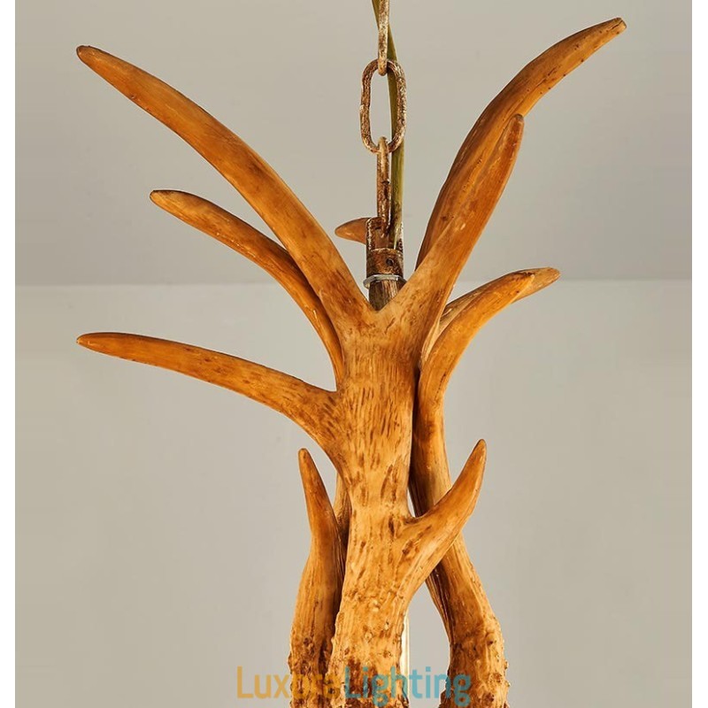 Designer Touch Decorative 4 Light Rustic Artistic Retro Antler Antique Chandelier