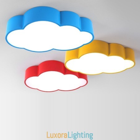 Designer Touch Decorative Macaron Multi color Cloud Modern Nordic Style Flush Mount Ceiling Lights with Acrylic Shade
