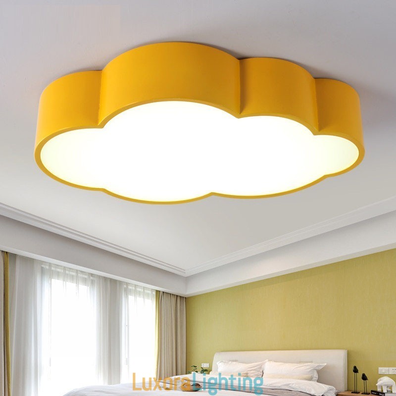Designer Touch Decorative Macaron Multi color Cloud Modern Nordic Style Flush Mount Ceiling Lights with Acrylic Shade