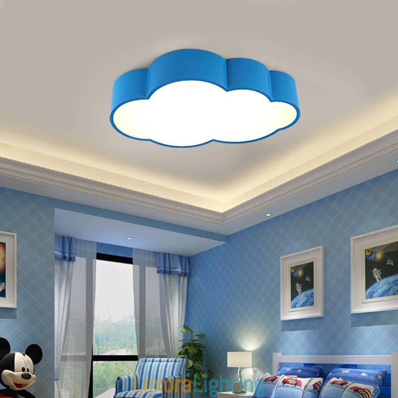 Designer Touch Decorative Macaron Multi color Cloud Modern Nordic Style Flush Mount Ceiling Lights with Acrylic Shade