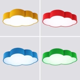 Designer Touch Decorative Macaron Multi color Cloud Modern Nordic Style Flush Mount Ceiling Lights with Acrylic Shade