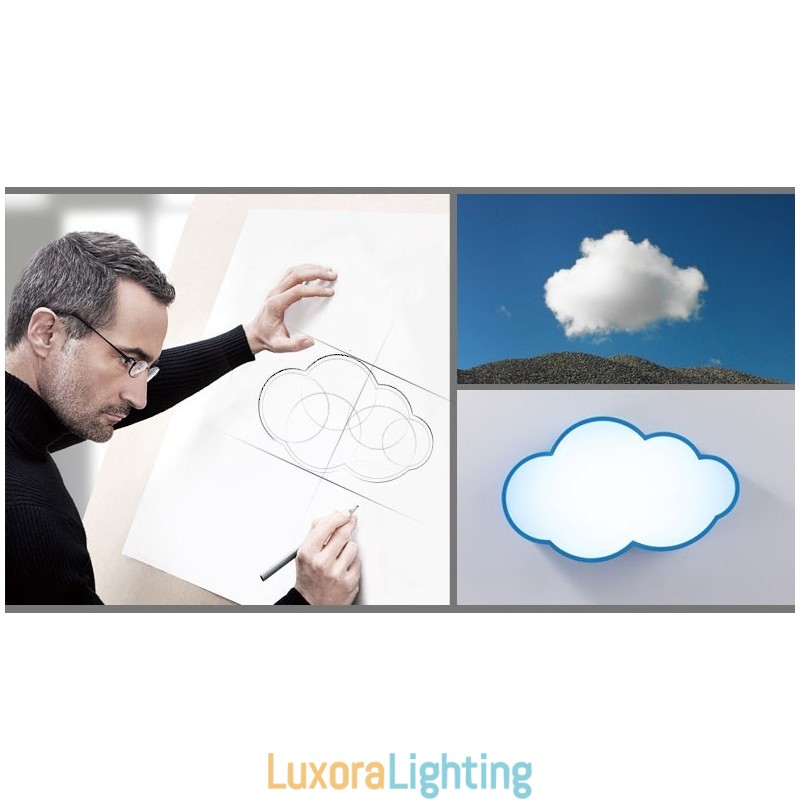 Designer Touch Decorative Macaron Multi color Cloud Modern Nordic Style Flush Mount Ceiling Lights with Acrylic Shade