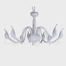 Designer Touch Decorative 9 Light Modern Contemporary Electroplated Metal Chandelier