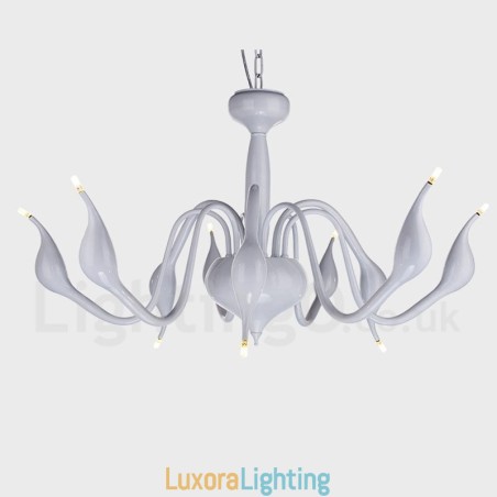 Designer Touch Decorative 9 Light Modern Contemporary Electroplated Metal Chandelier