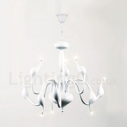 Designer Touch Decorative 9 Light Modern Contemporary Electroplated Metal Chandelier