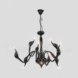 Designer Touch Decorative 9 Light Modern Contemporary Electroplated Metal Chandelier