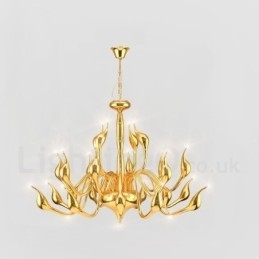 Designer Touch Decorative 24 Lights Modern Swan Chandelier Light G4 Gold Plating
