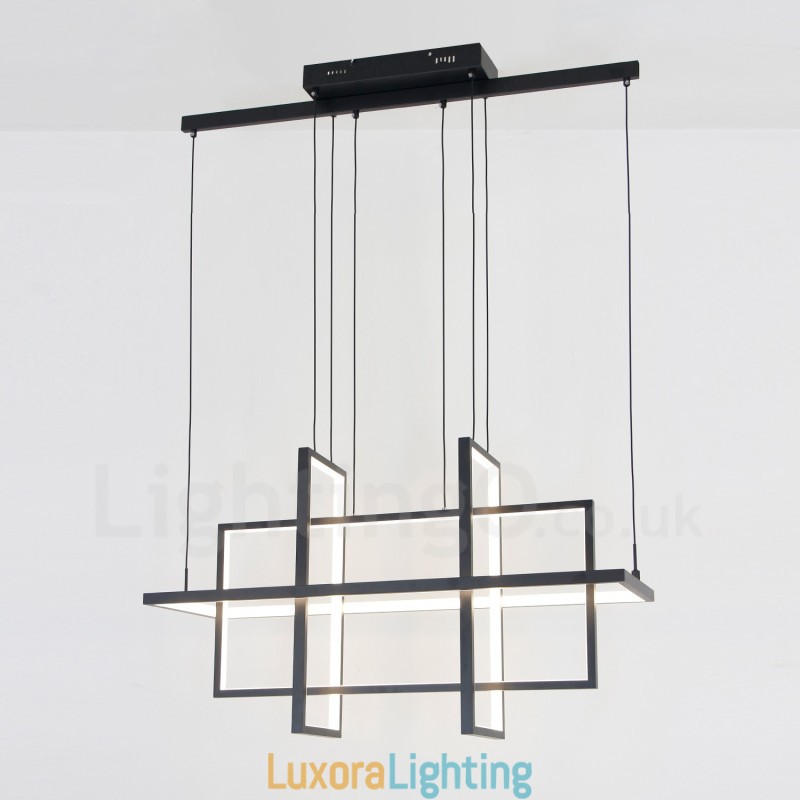 Designer Touch Decorative Dimmable Pendant Light Modern Design Four Rectangles