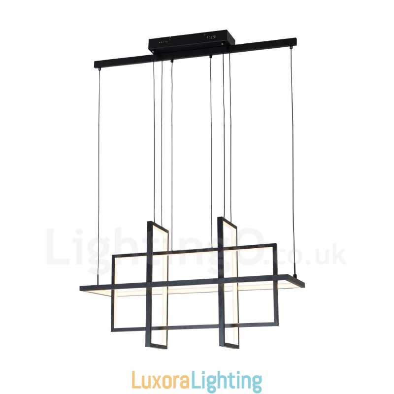 Designer Touch Decorative Dimmable Pendant Light Modern Design Four Rectangles