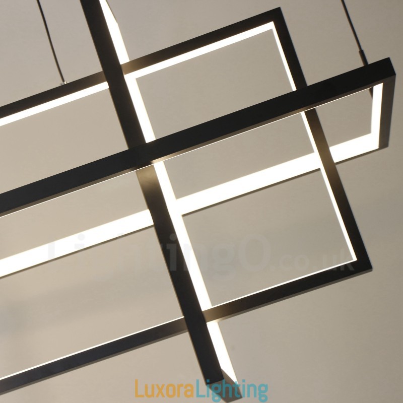 Designer Touch Decorative Dimmable Pendant Light Modern Design Four Rectangles