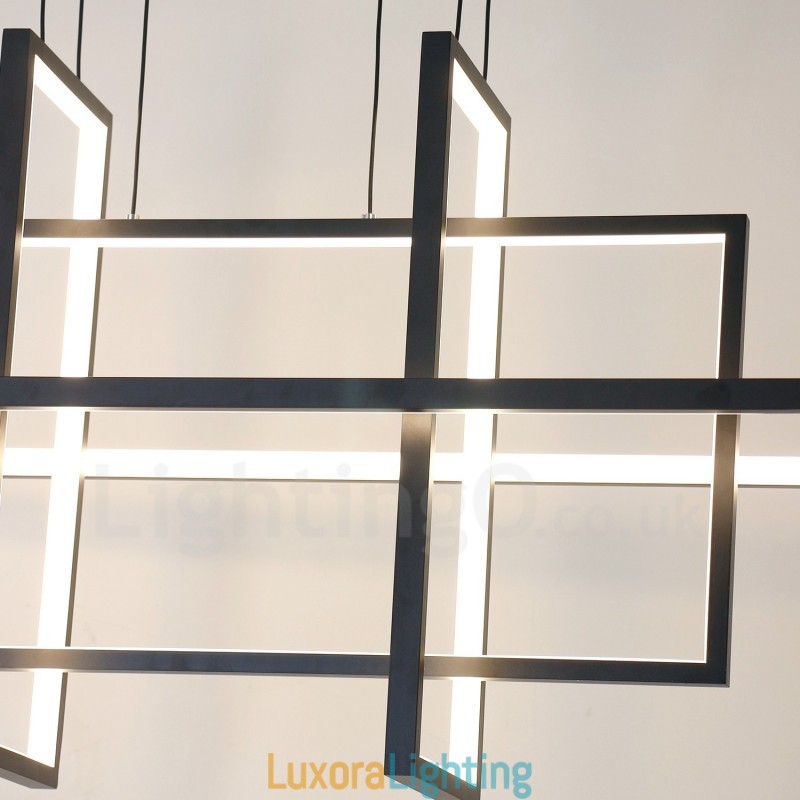 Designer Touch Decorative Dimmable Pendant Light Modern Design Four Rectangles