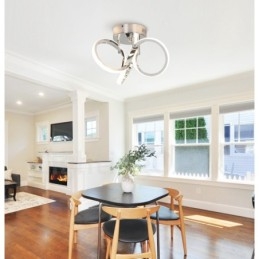 Designer Touch Decorative Triac Switch Dimmable Chrome Modern Contemporary Nordic Style Flush Mount Round Ceiling Light