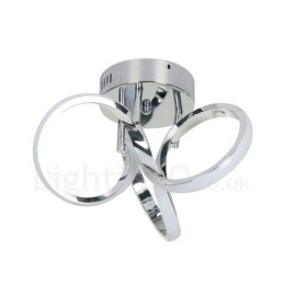 Designer Touch Decorative Triac Switch Dimmable Chrome Modern Contemporary Nordic Style Flush Mount Round Ceiling Light