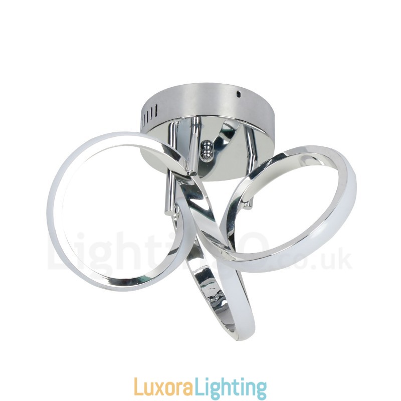 Designer Touch Decorative Triac Switch Dimmable Chrome Modern Contemporary Nordic Style Flush Mount Round Ceiling Light