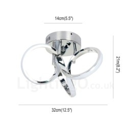 Designer Touch Decorative Triac Switch Dimmable Chrome Modern Contemporary Nordic Style Flush Mount Round Ceiling Light