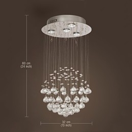 Designer Touch Decorative Chandelier Luxury Modern Crystal 4 Lights