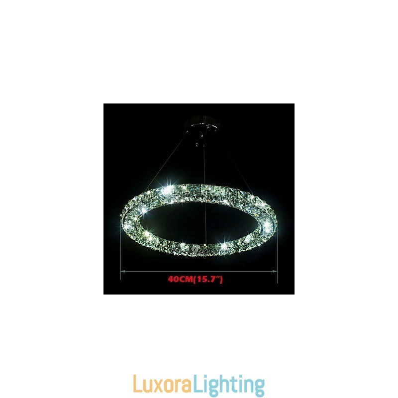 Designer Touch Decorative Crystal Pendant Lighting Modern Single D40CM Three Sides K9 Crystal Indoor Ceiling Lights Lamp Fixtures