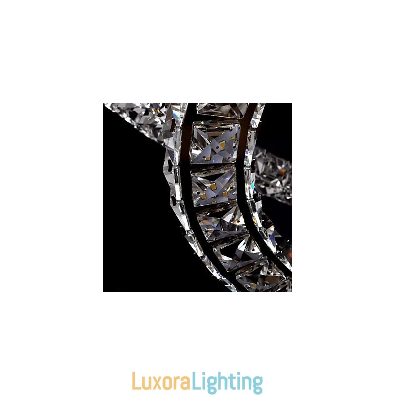 Designer Touch Decorative Crystal Pendant Lighting Modern Single D40CM Three Sides K9 Crystal Indoor Ceiling Lights Lamp Fixtures