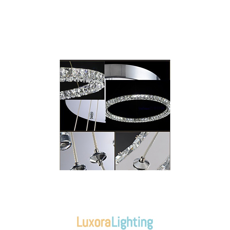 Designer Touch Decorative Crystal Pendant Lighting Modern Single D40CM Three Sides K9 Crystal Indoor Ceiling Lights Lamp Fixtures